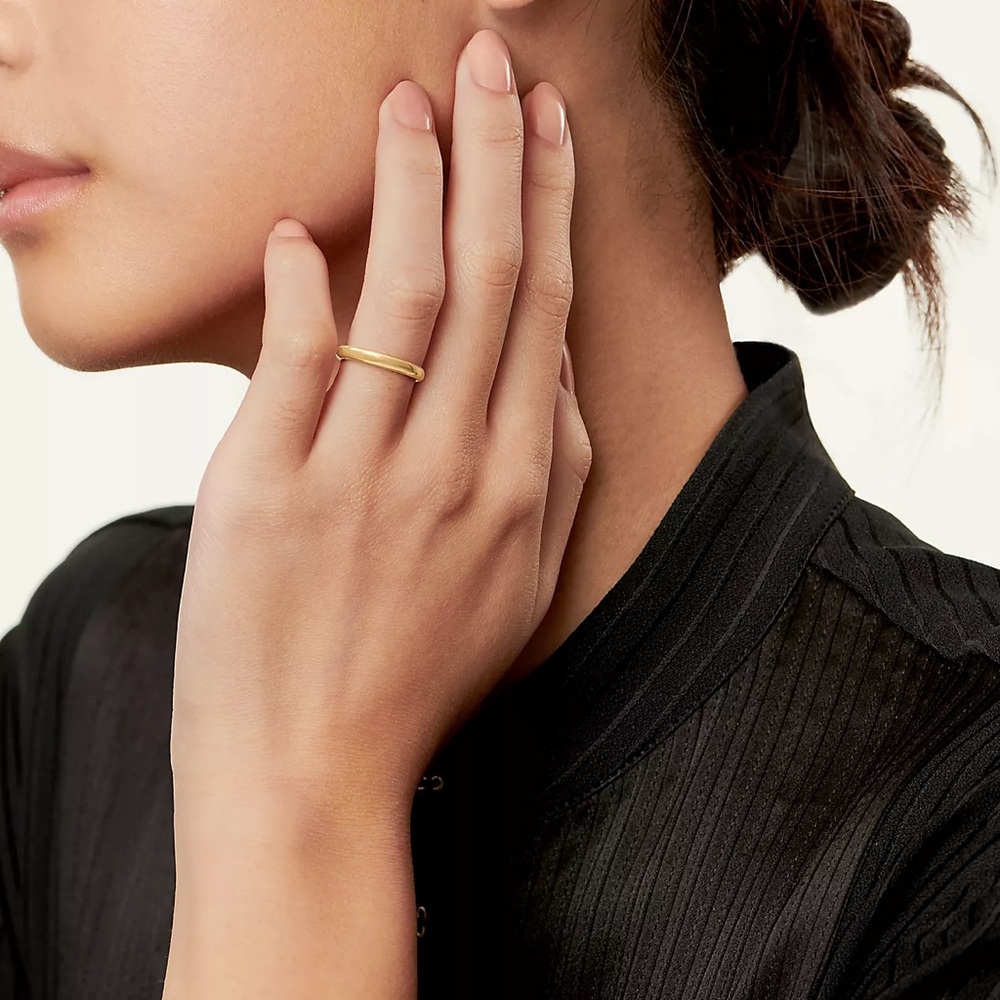 NFS Tiffany & Co. 18K Gold Tiffany Forever Ring 3mm Size 8.5 ~ Authentic ✨ - Picture 14 of 14